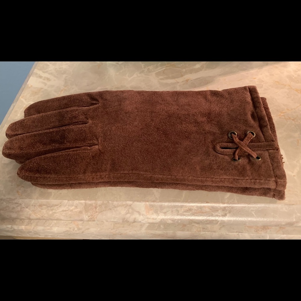 Ladies Suede Leather Gloves